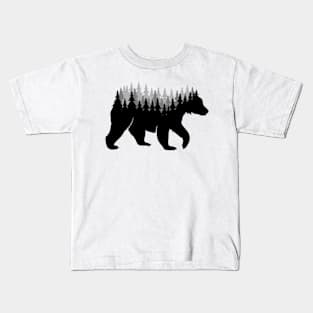 Nature Bear Tree Kids T-Shirt